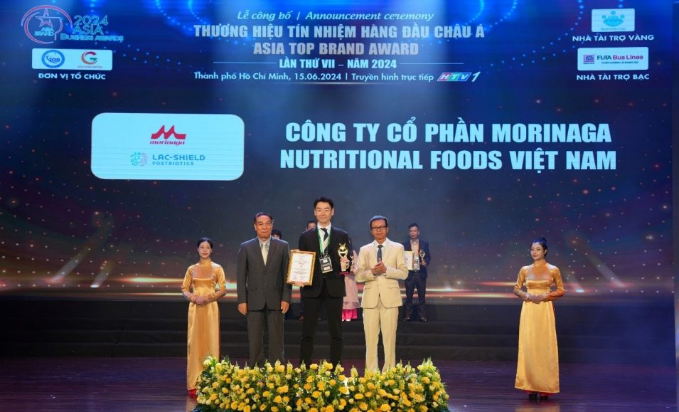 Morinaga Nutritional Foods Việt Nam đạt top 10 thương hiệu tín nhiệm hàng đầu châu Á