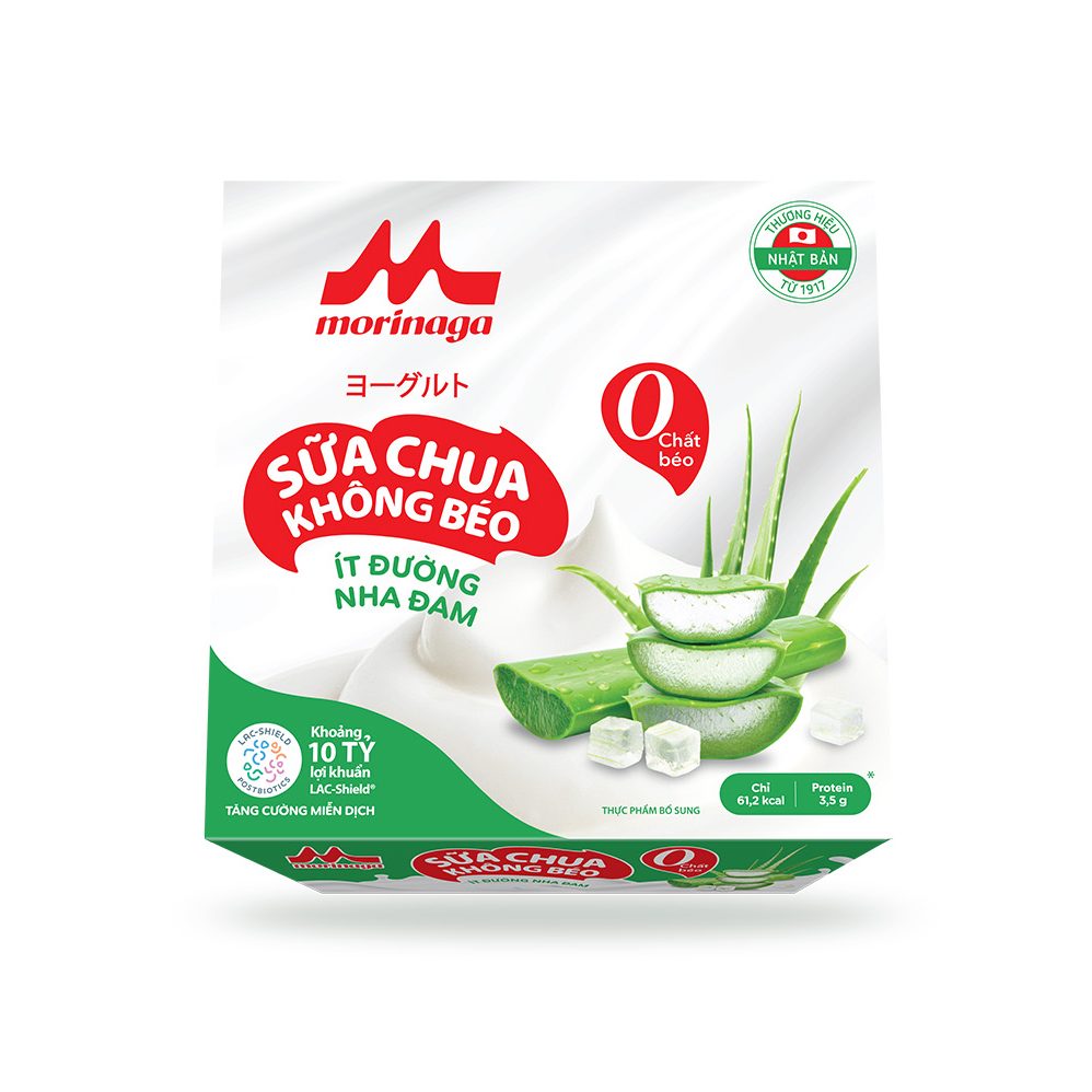 MORINAGA ZERO FAT YOGURT LESS SUGAR ALOE VERA
