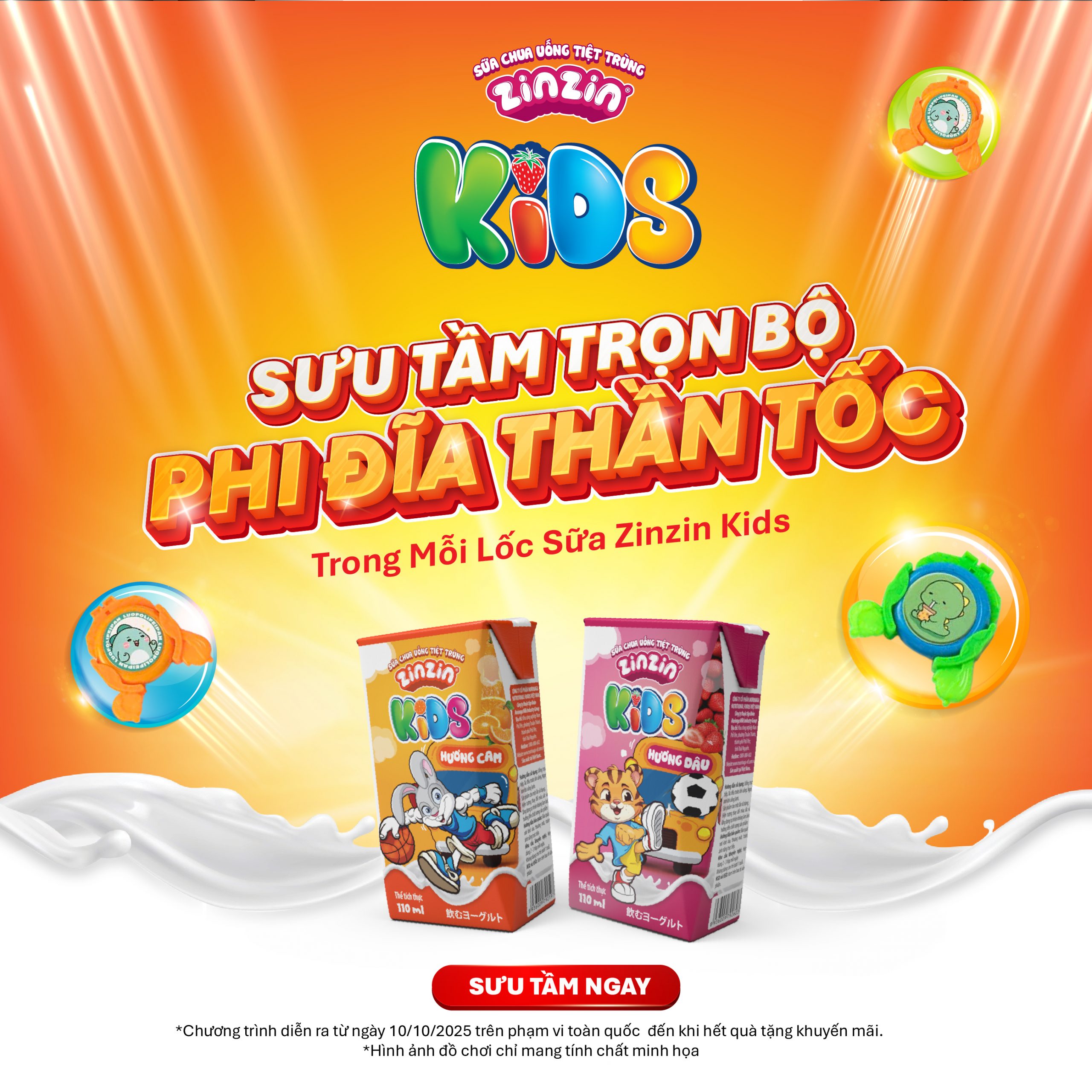 CHƯƠNG TRÌNH QUÀ TẶNG ĐỒ CHƠI PHI ĐĨA THẦN TỐC – ZINZIN KIDS 