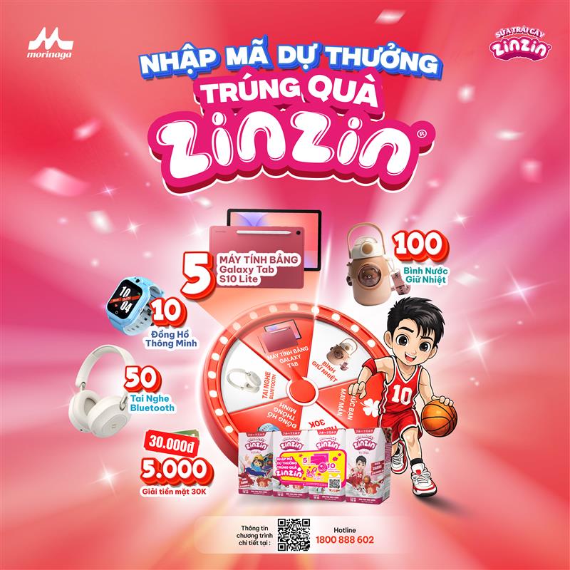 CHƯƠNG TRÌNH: NHẬP MÃ DỰ THƯỞNG – TRÚNG QUÀ ZINZIN
